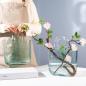Preview: Muxing Glas Blumenvase Handtasche geformt klar Vase Aquarium